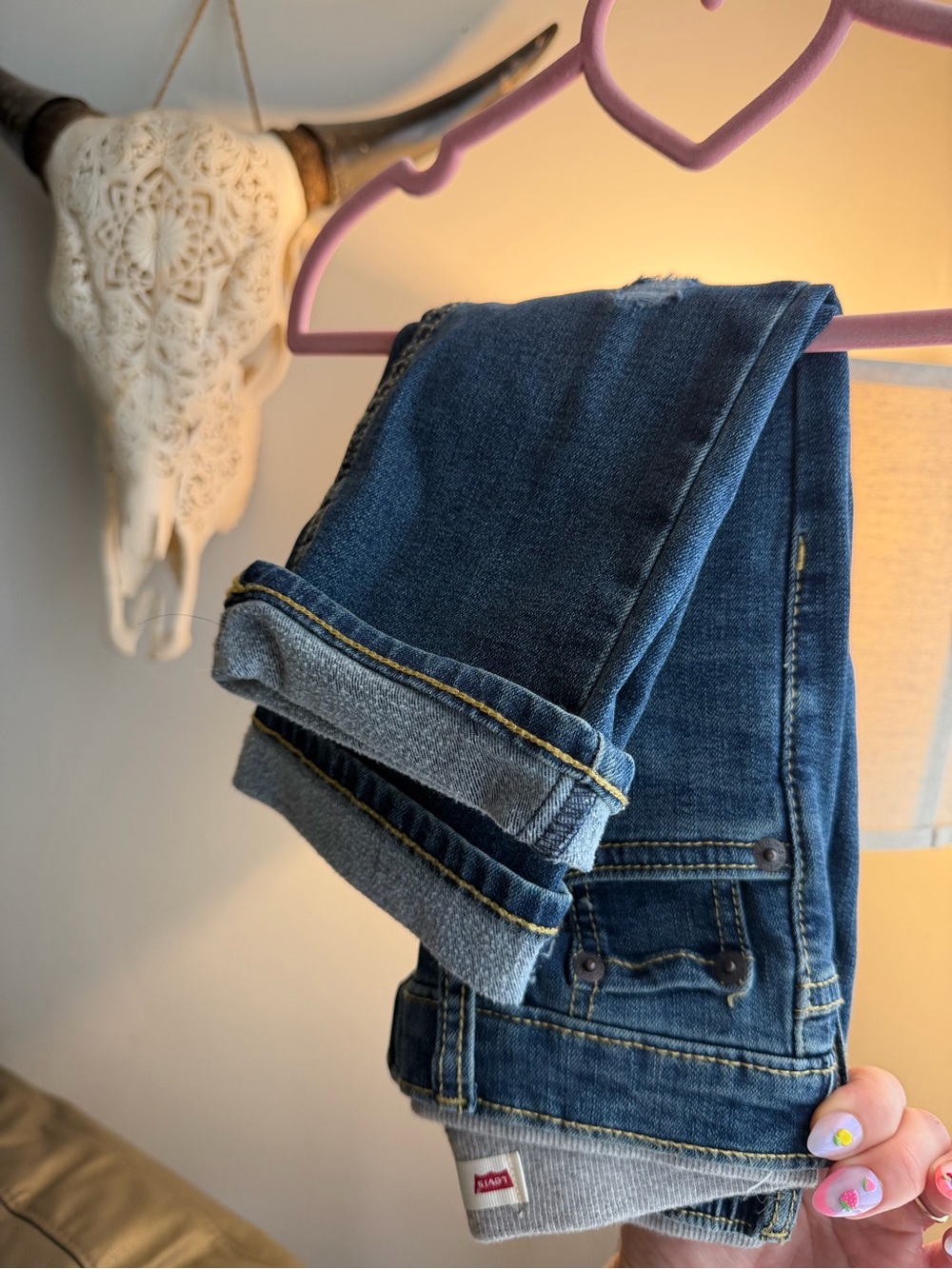 Dark Wash Fleece Lined Jeans